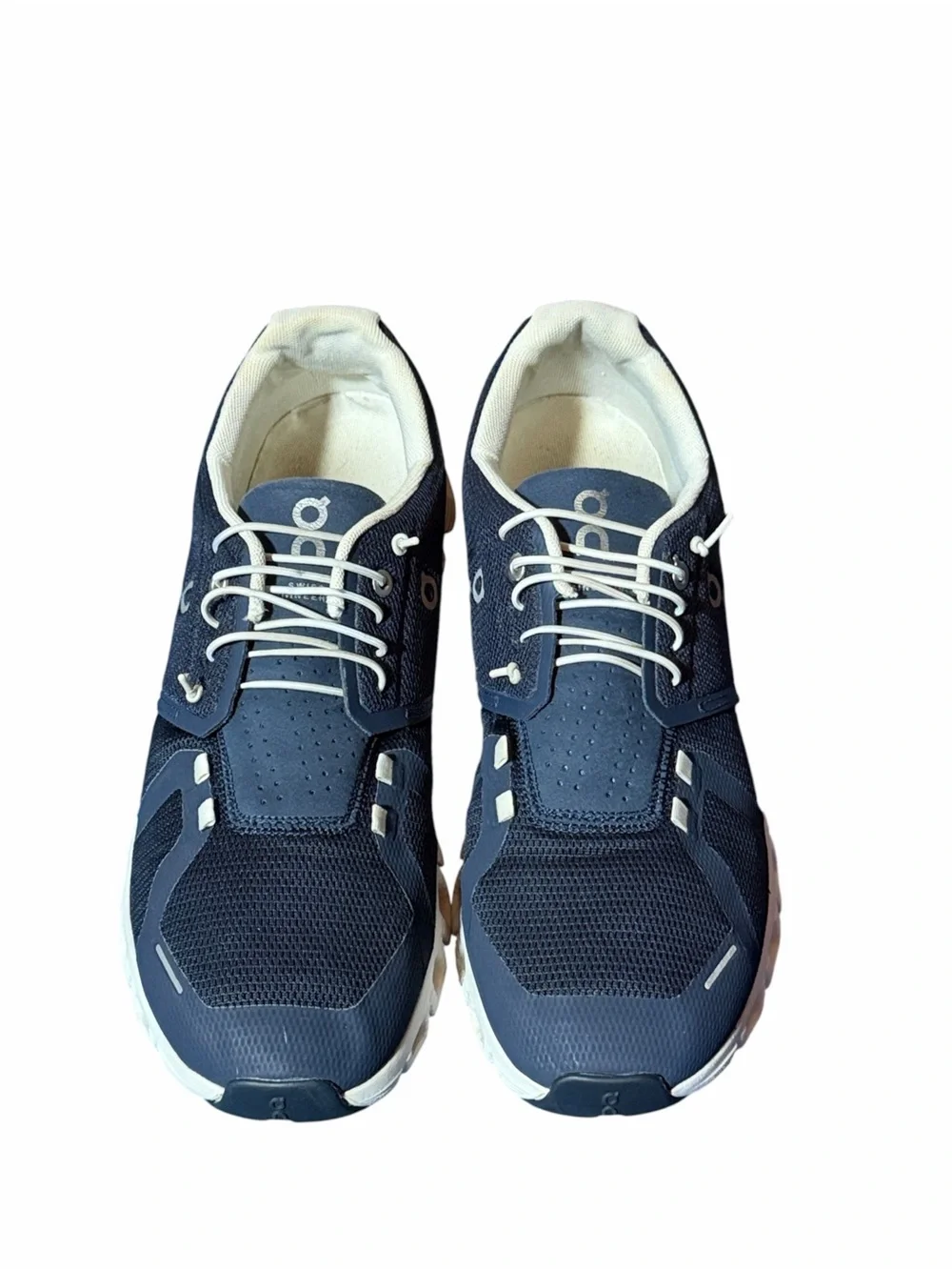 On Mens Cloud 6 Sneakers in Midnight Navy/White Sz 10